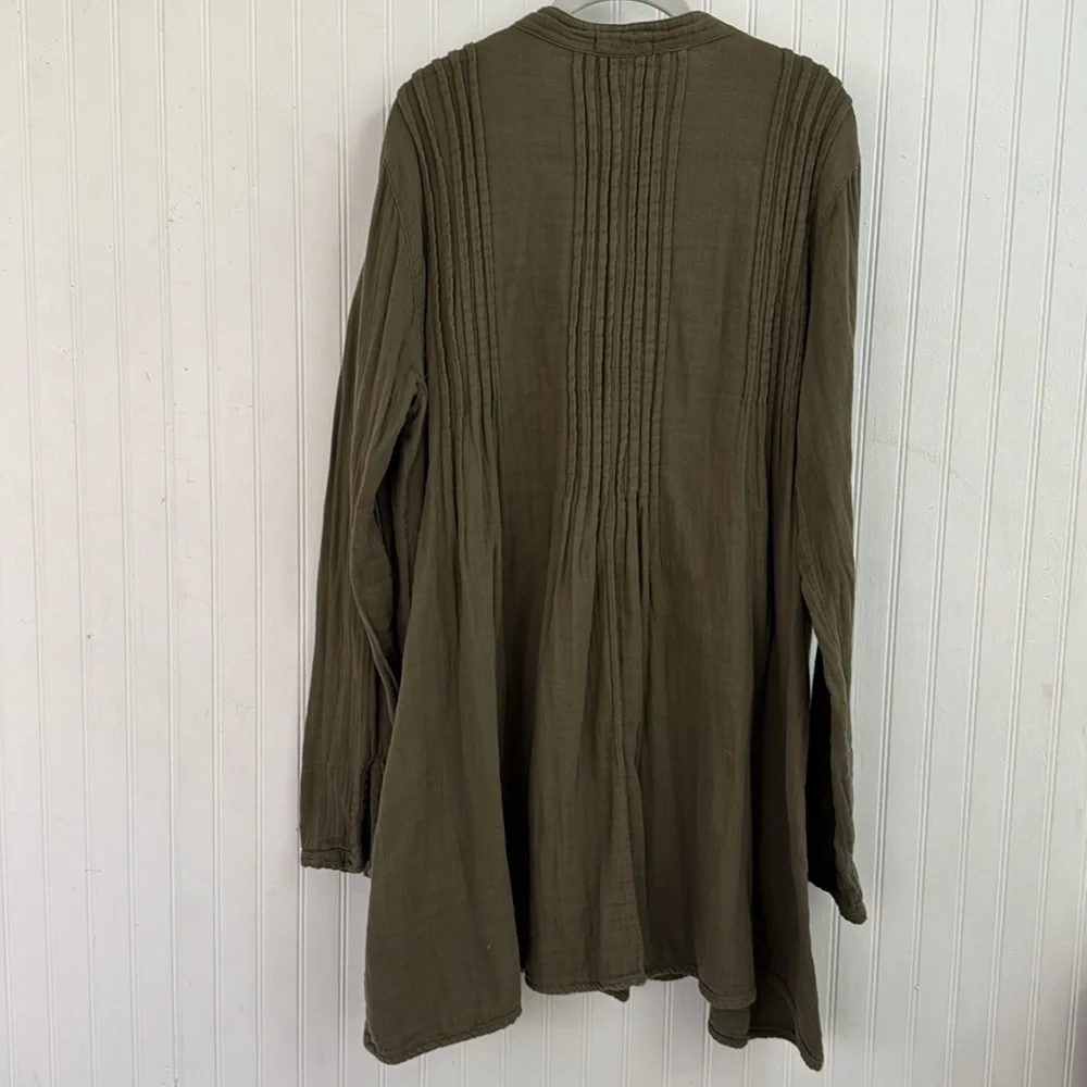 FREE PEOPLE X CP SHADES YOKO TUNIC /DRESS 
SIZE LARGE  OLIVE/ POPULAR / SOLD OUT - Picture 2 of 7